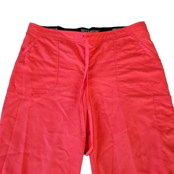Grey's Anatomy Scrub Bottoms Women's Size 2XL Bright Coral Color - Picture 3 of 6